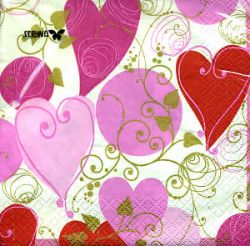 Modern hearts pink